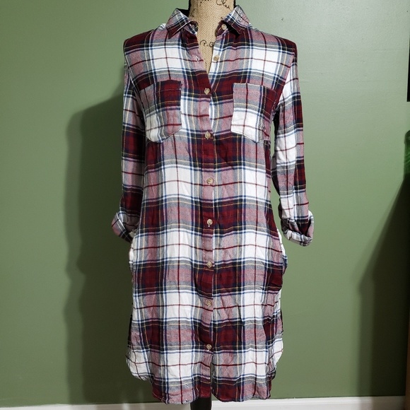 flannel tunic dress